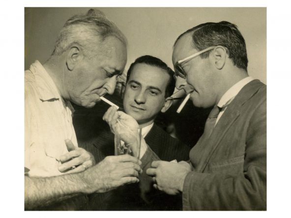 Jayme Ovalle, Otto Lara Resende e Vinicius de Moraes, Rio de Janeiro, 1953.